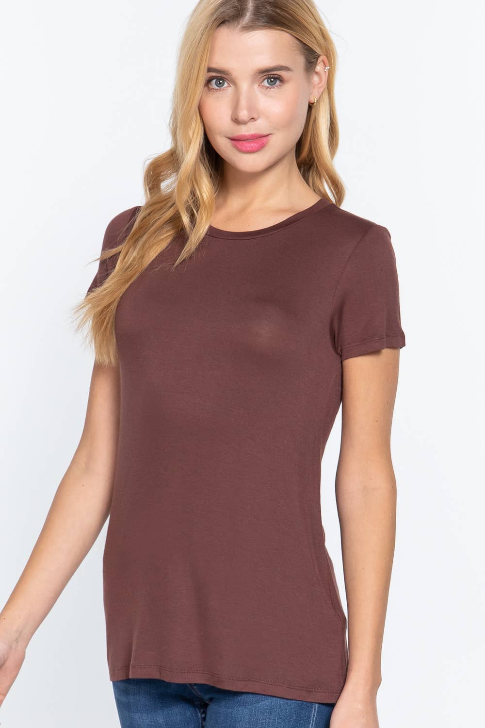 Crew Neck Rayon Tee