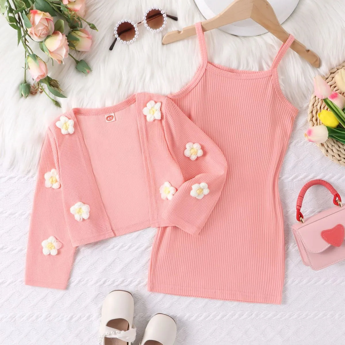 Pink 2pc Dress Set - Calla Lily Cosmetics + CL kids