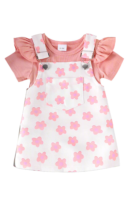 Pink Flower Romper Dress - Calla Lily Cosmetics + CL kids