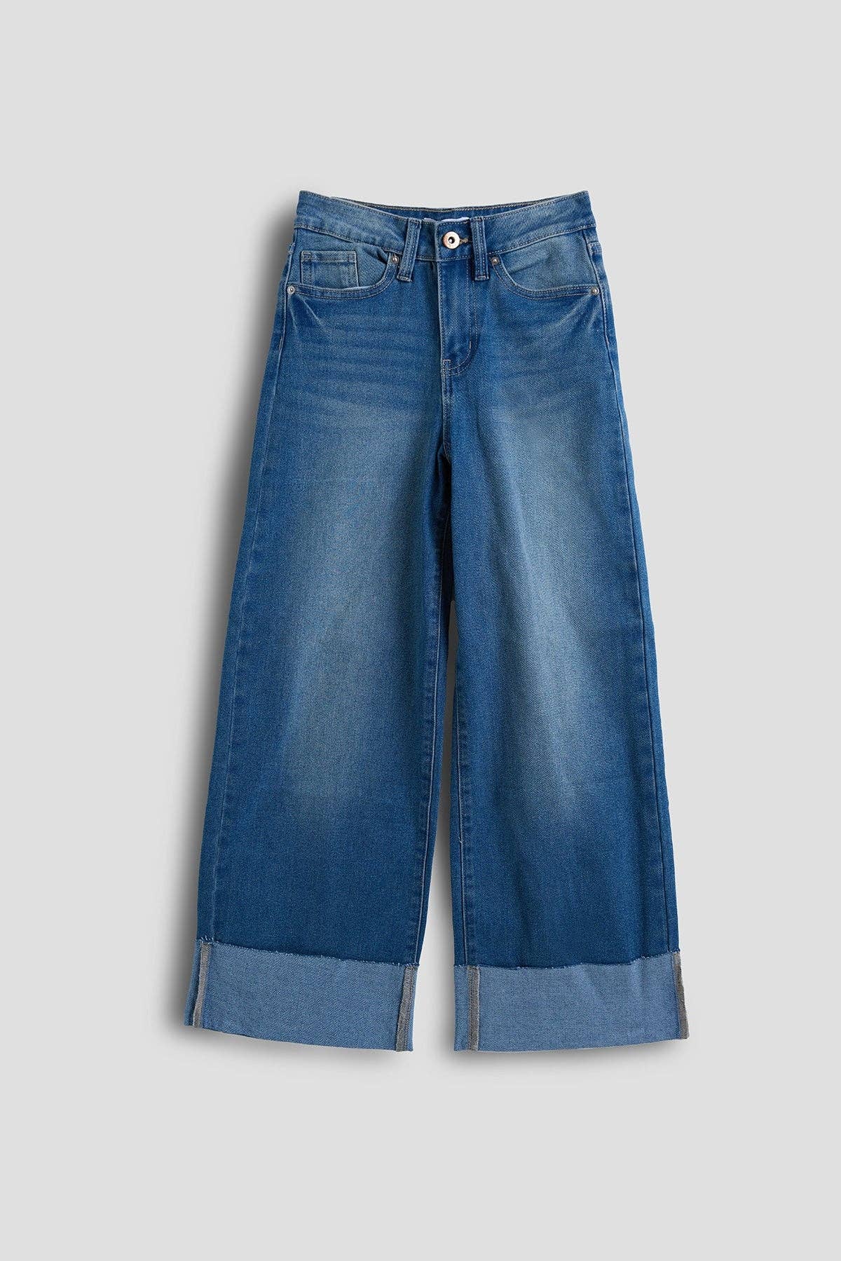 YMI Wide Leg Mega Cuff Jeans