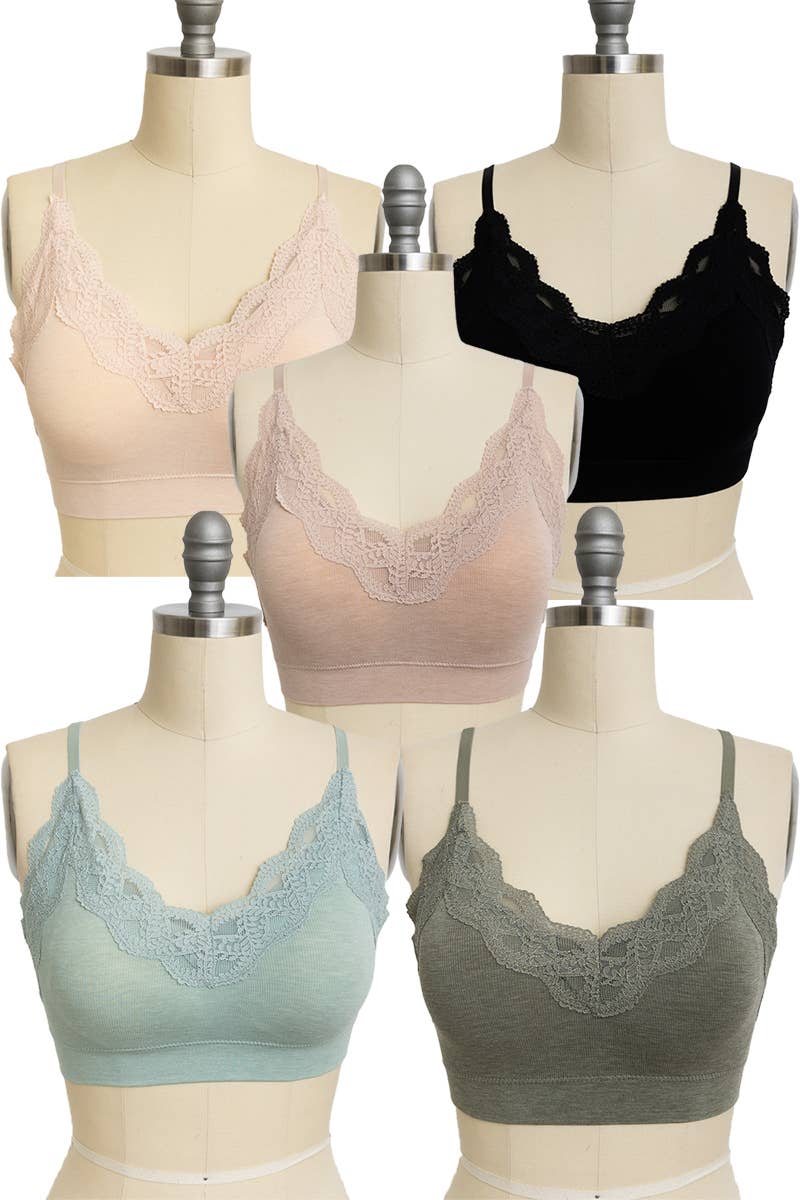 Lace Trimmed Padded Bralette - Calla Lily Cosmetics + CL kids