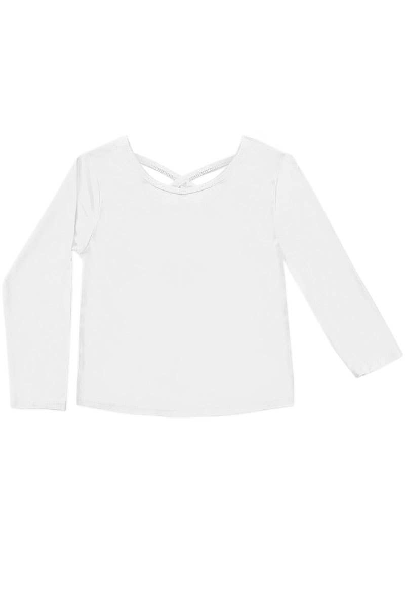 White T-Shirt with Criss Cross Back