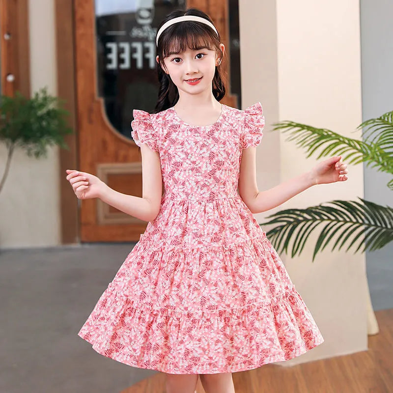 Pink Tiny Flower Dress - Calla Lily Cosmetics + CL kids