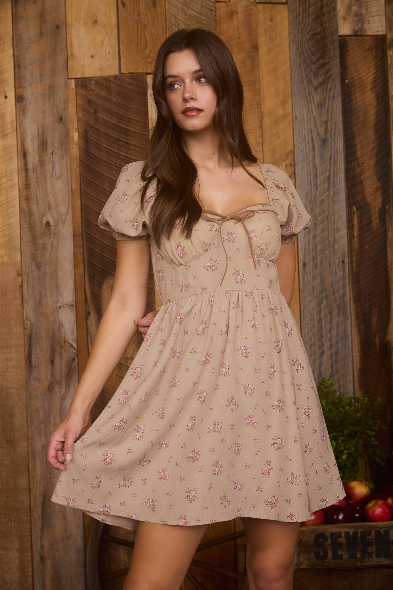 Floral Sweetheart Mini Dress