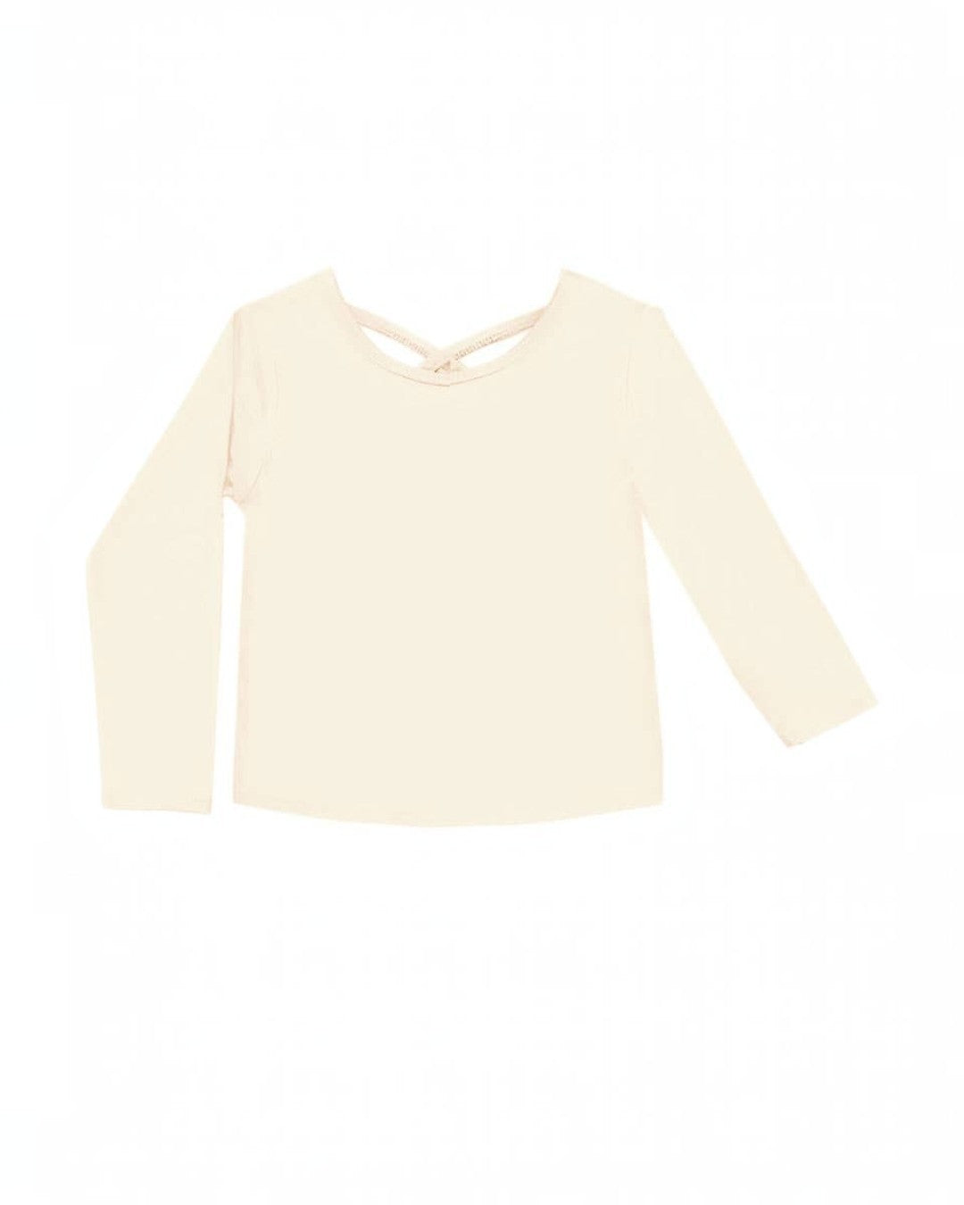 Ivory T-shirt with Criss Cross Back
