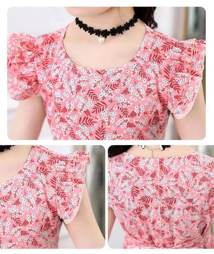 Pink Tiny Flower Dress - Calla Lily Cosmetics + CL kids