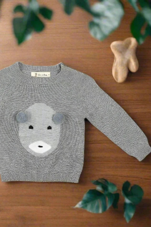 Pom Pom Ear Sweater - Calla Lily Cosmetics + CL kids