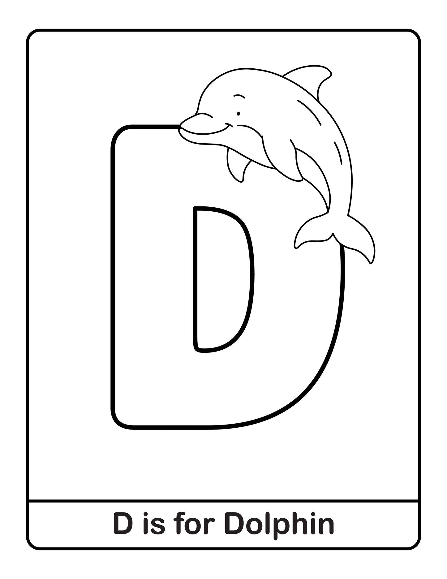 D is for Dolphin? Coloring Sheet