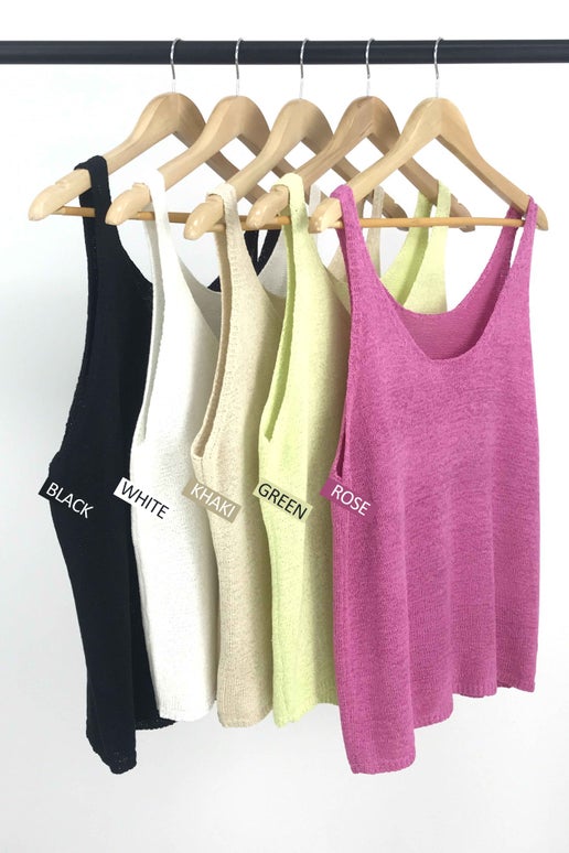 solid sweater tank