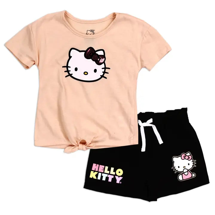 Hello Kitty Tan Short Set - Calla Lily Cosmetics + CL kids