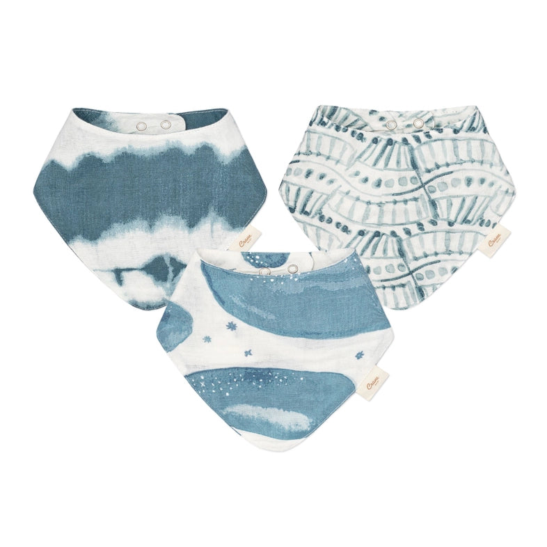 Crane Baby 3-Pc. Muslin Bib Set - Whale - Calla Lily Cosmetics + CL kids