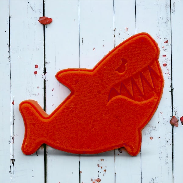 Shark Bath Bomb - Red Orange - Calla Lily Cosmetics + CL kids