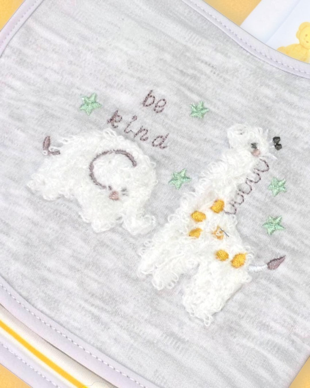 5 Pack Soft Cotton Poly Embroidered Baby Bibs