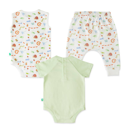 GentleCubs Snail and Cute Bugs Bodysuit 3pc Set