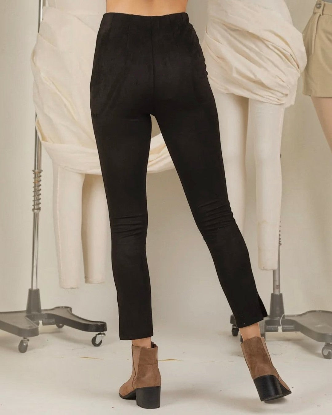Faux Suede Leggings - Black - Calla Lily Cosmetics + CL kids