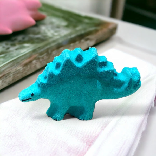 Stegosaurus Bath Bomb - Teal - Calla Lily Cosmetics + CL kids