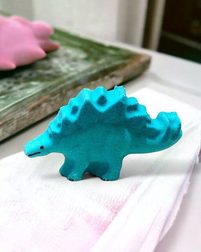 Stegosaurus Bath Bomb - Teal - Calla Lily Cosmetics + CL kids