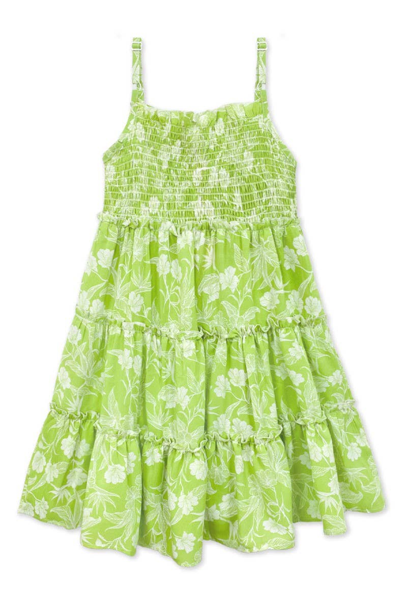 Green Maxi Dress with Back Smocking