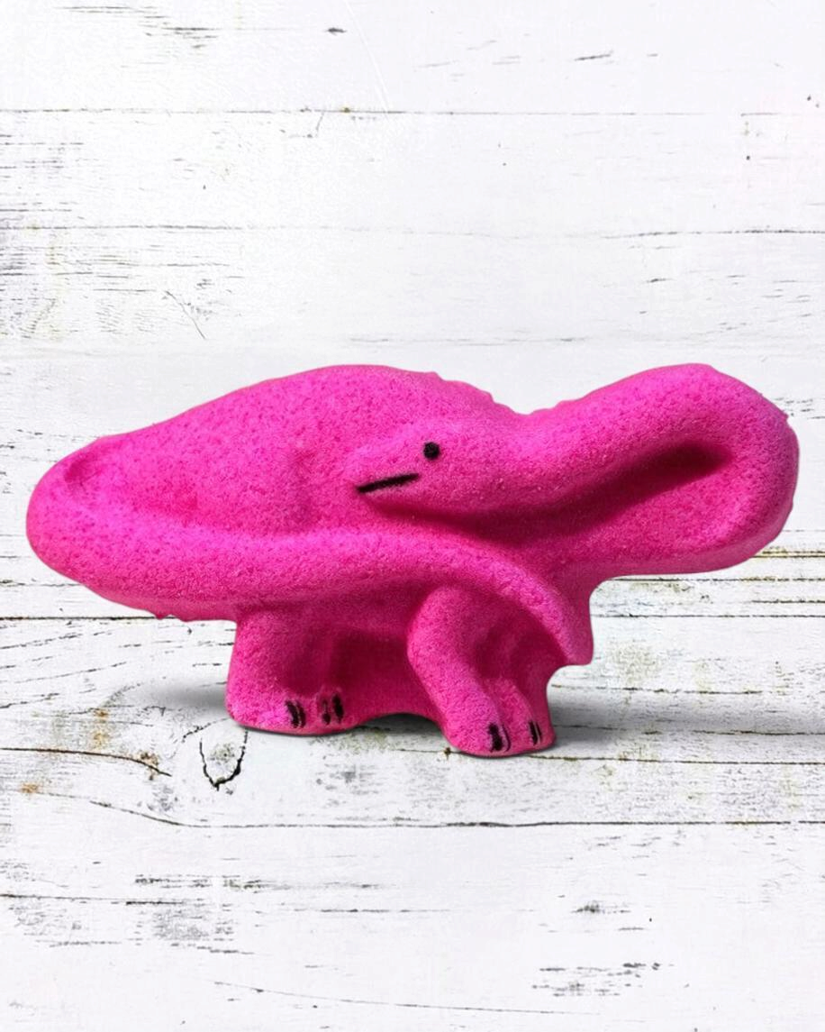 Med. Brontosaurus Bath Bomb l Strawberry l Pink