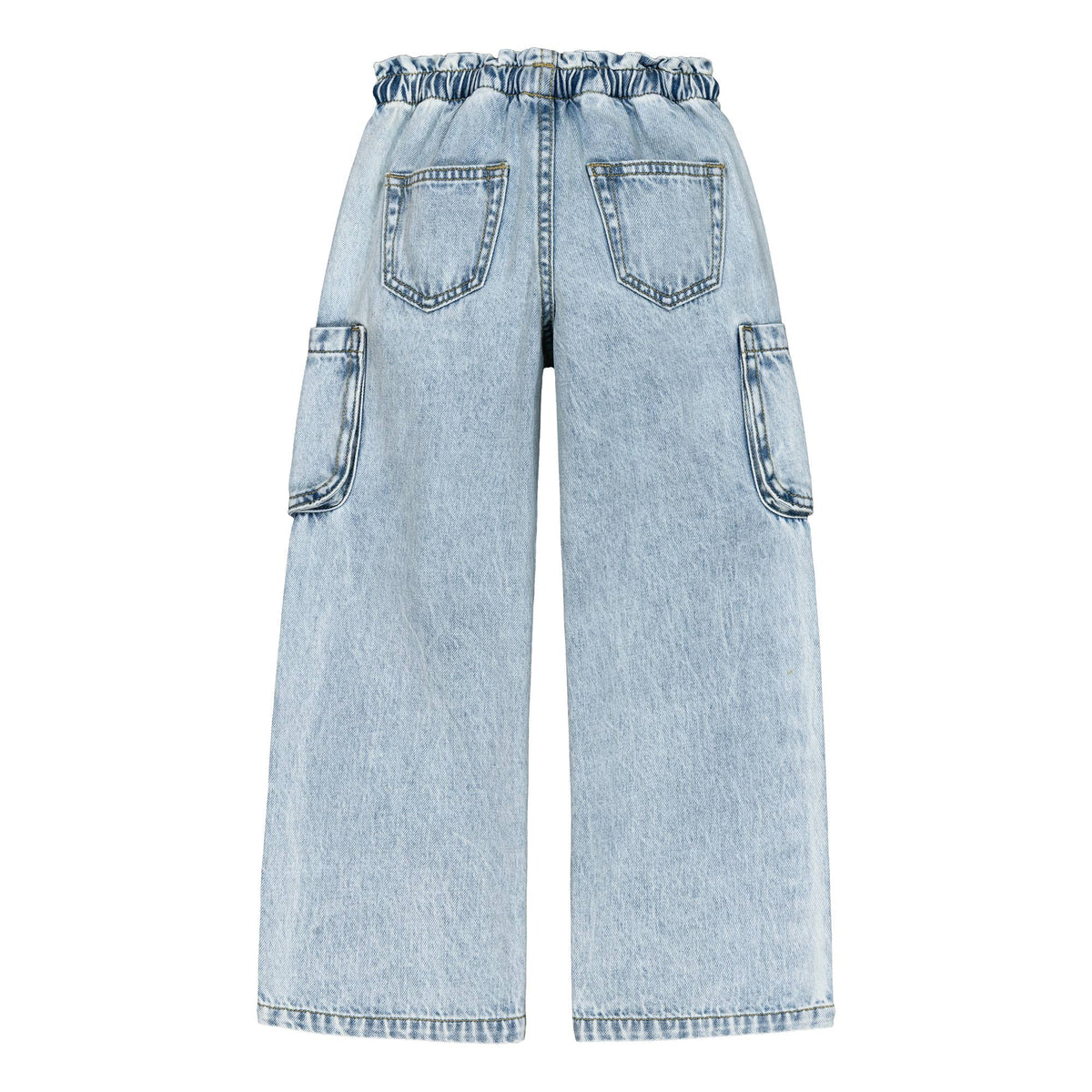 GIRLS' OLIVIA WIDE LEG CARGO PULL-ON JEANS