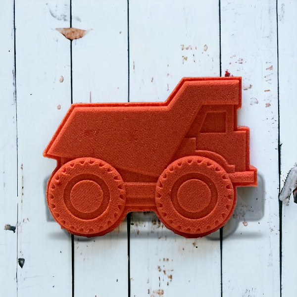 Dump Truck Bath Bomb - Red Orange - Calla Lily Cosmetics + CL kids