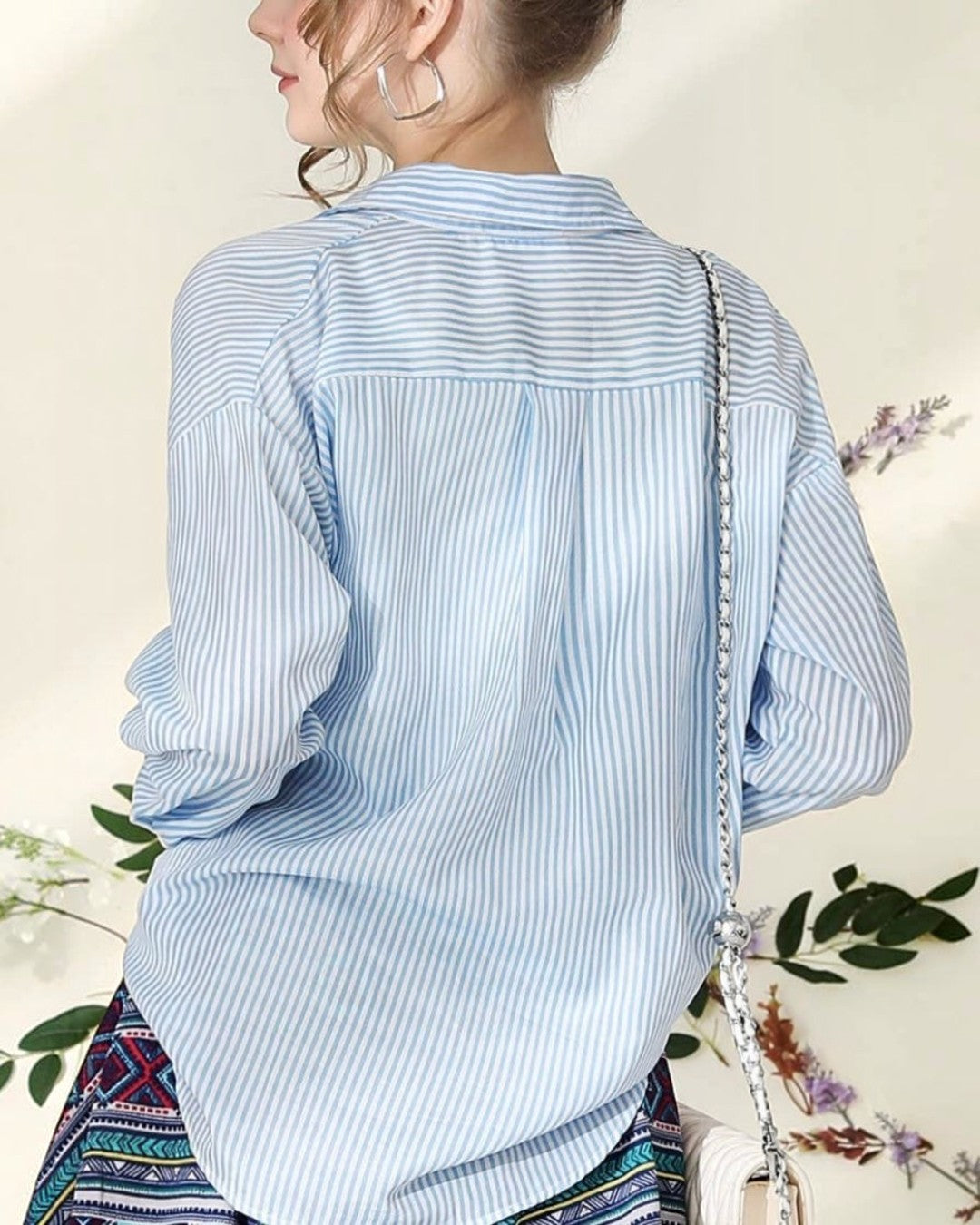 White Button Down with Blue Pinstripes - Calla Lily Cosmetics + CL kids