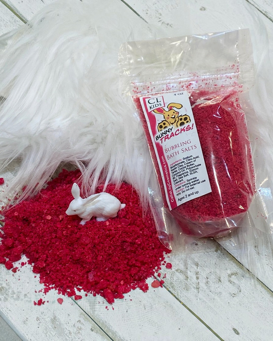 Bunny Tracks Bubbling Bath Salts - Calla Lily Cosmetics + CL kids