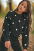 Henley Black Pullover Sweater- Tween - Calla Lily Cosmetics + CL kids