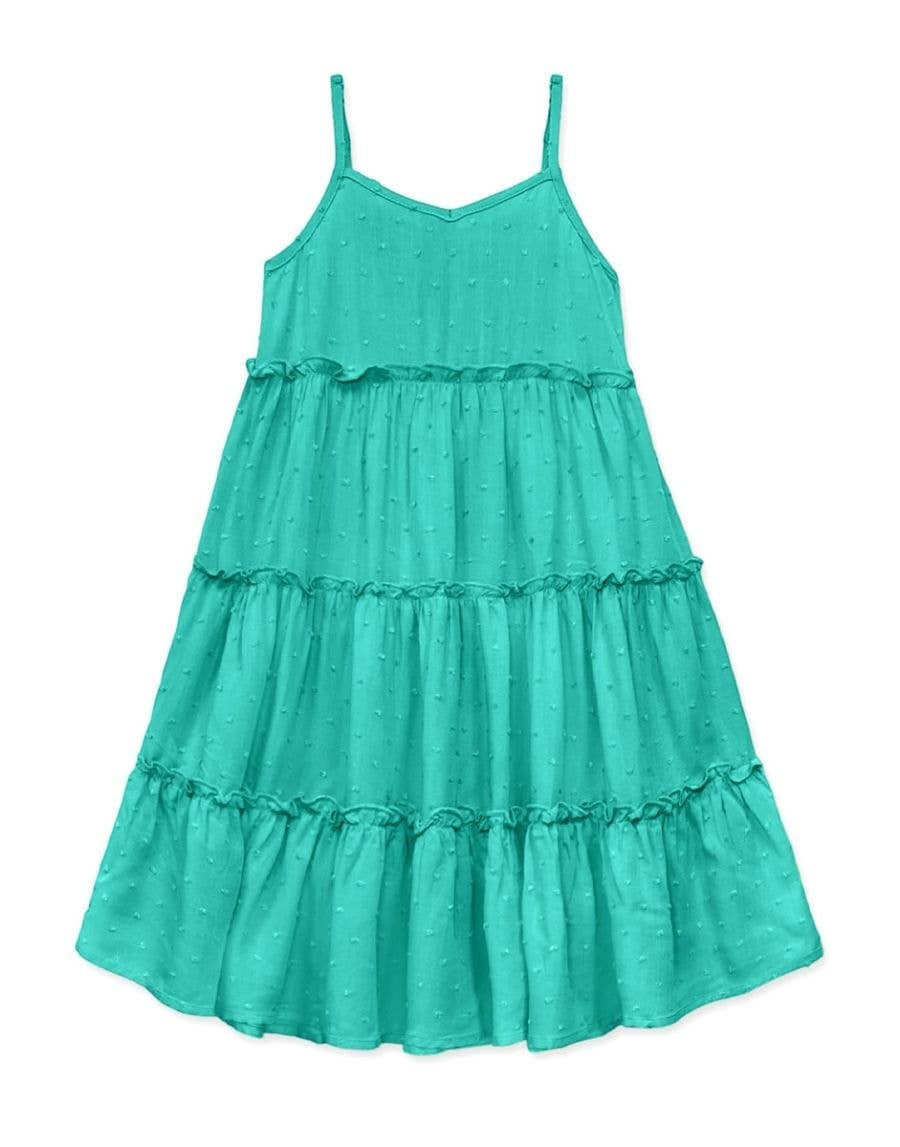 Toddler's Teal Tiered Maxi Dress