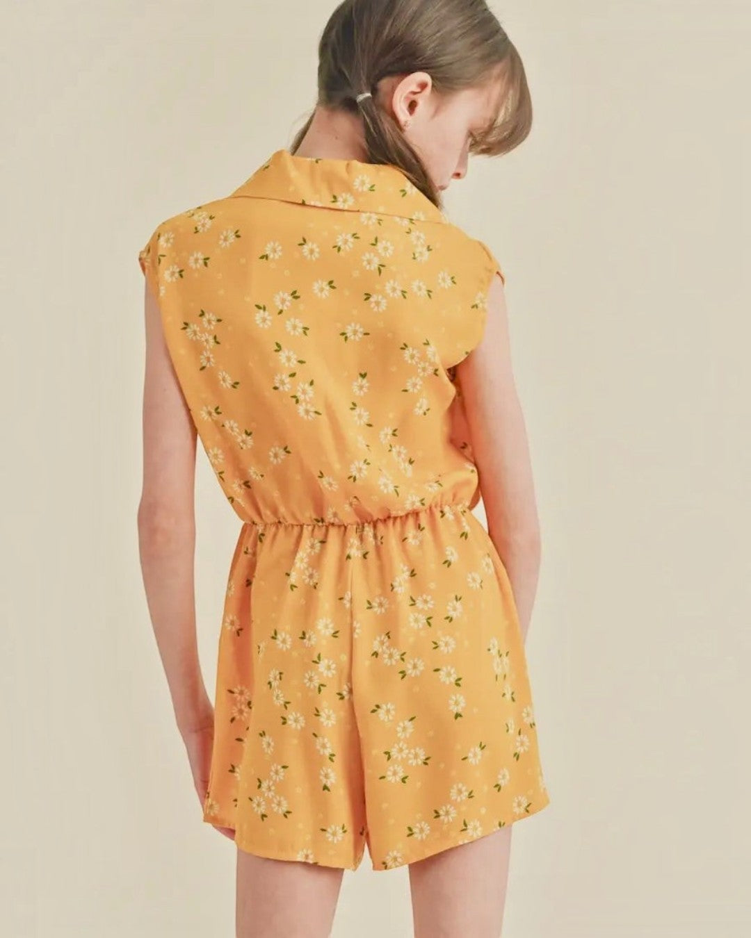 Yellow Floral Skort Romper - Tween - Calla Lily Cosmetics + CL kids