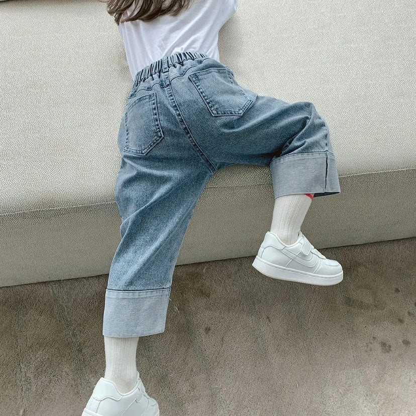 Toddler Faux Cuffed Jeans