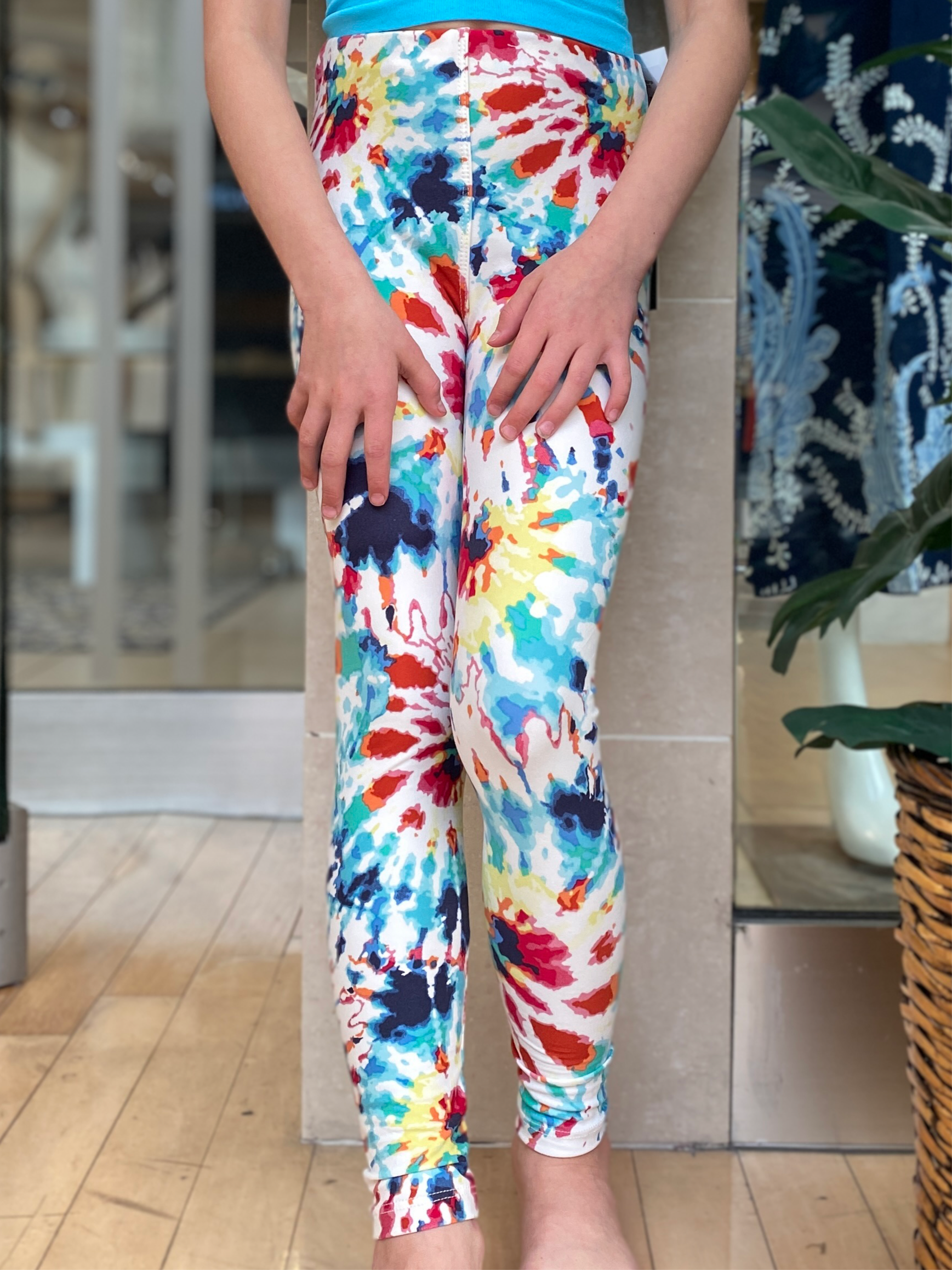 Kids Bright Tie Dye Print Leggings - Calla Lily Cosmetics + CL kids