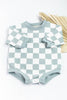 Checkered Oversized Bubble Romper Boy or Girl
