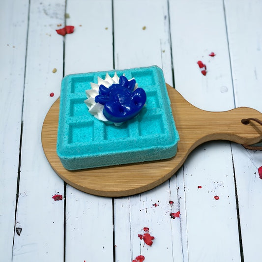 Waffle Bath Bomb - Teal - Calla Lily Cosmetics + CL kids