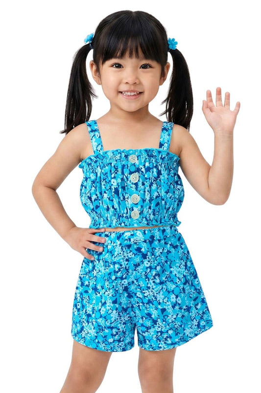 Toddler's 2 Piece Floral Short Set
