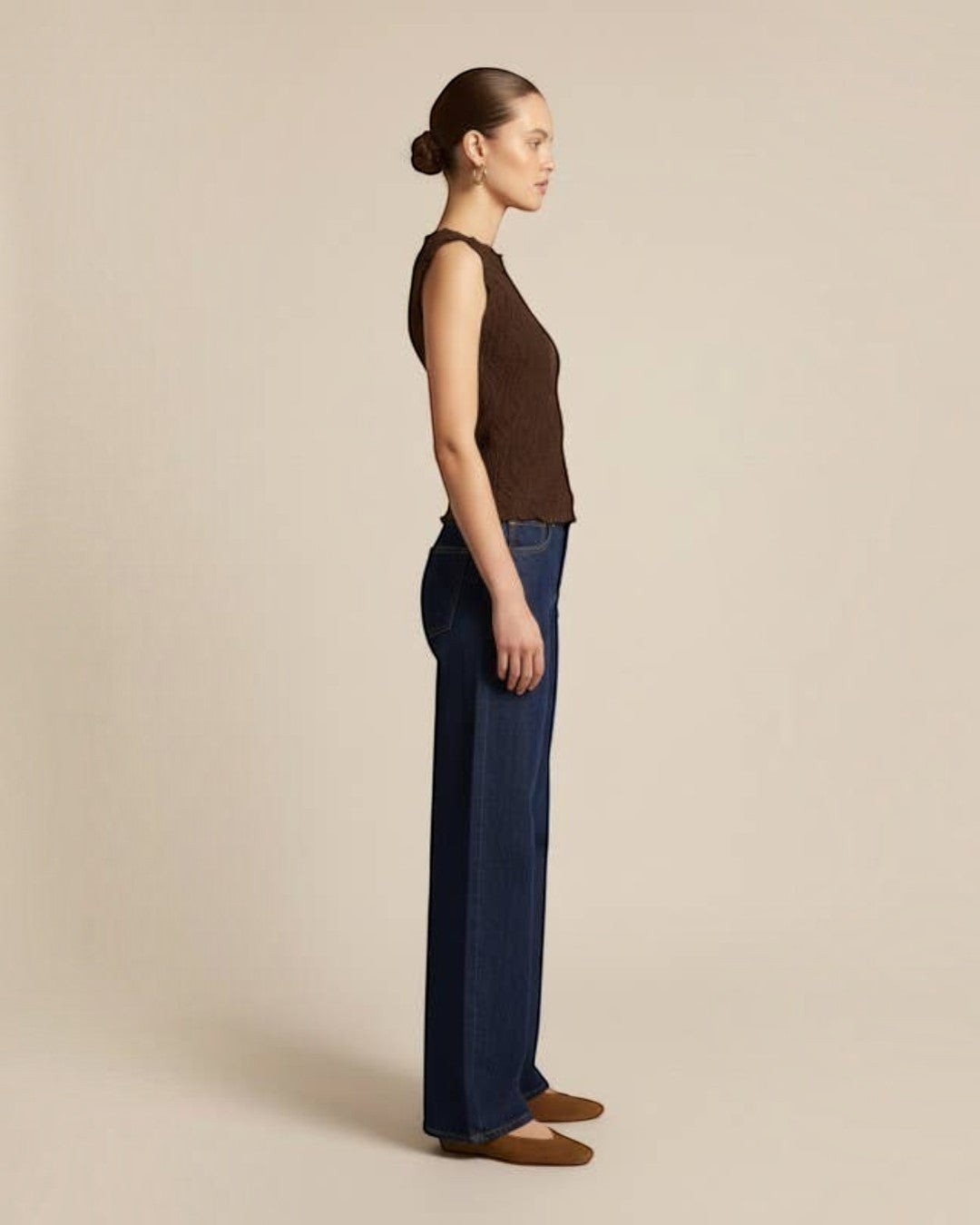 Textured Knit Sleeveless Tank