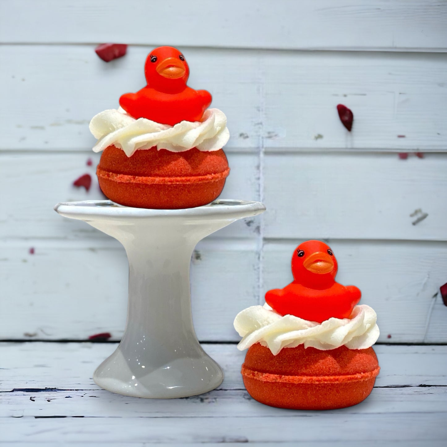 Bubbly Donut Bath Bomb - Red Orange - Calla Lily Cosmetics + CL kids