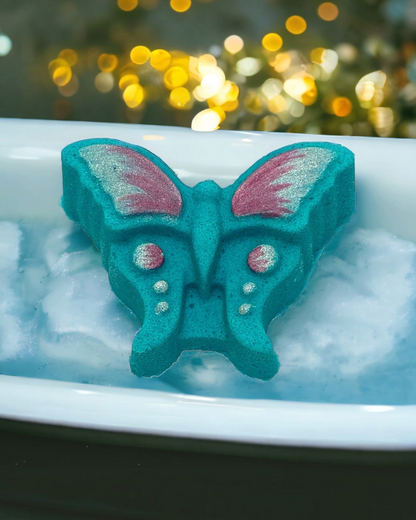 Butterfly Bath Bomb - Teal - Calla Lily Cosmetics + CL kids