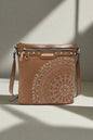 Nicole Lee USA Metallic Stitching Embroidery Inlaid Rhinestone Crossbody Bag