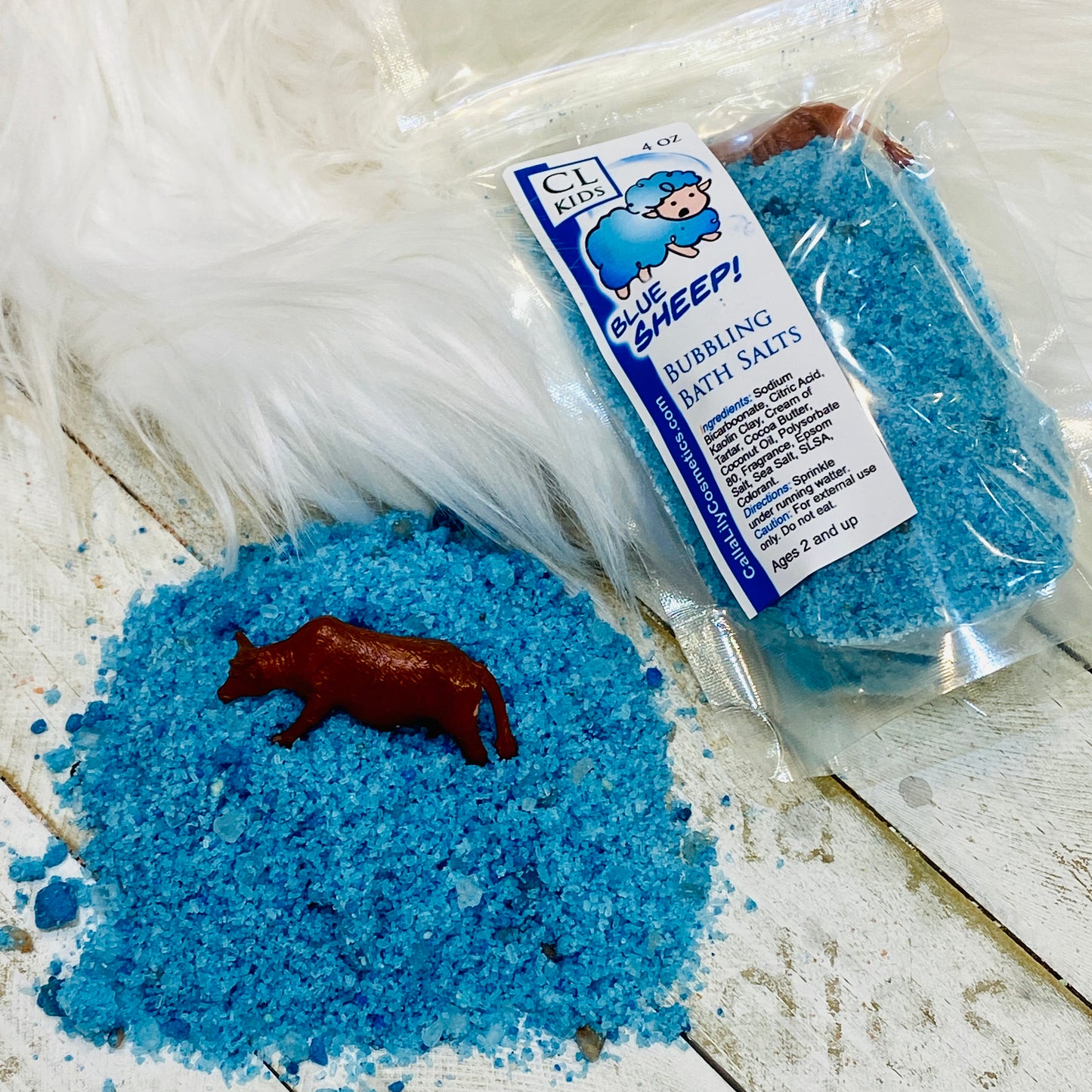 Blue Sheep Bubbling Bath Salts - Calla Lily Cosmetics + CL kids