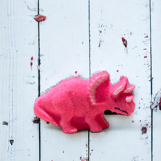 Med. Triceratops Bath Bomb - Pink - Calla Lily Cosmetics + CL kids