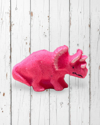 Med. Triceratops Bath Bomb - Pink - Calla Lily Cosmetics + CL kids