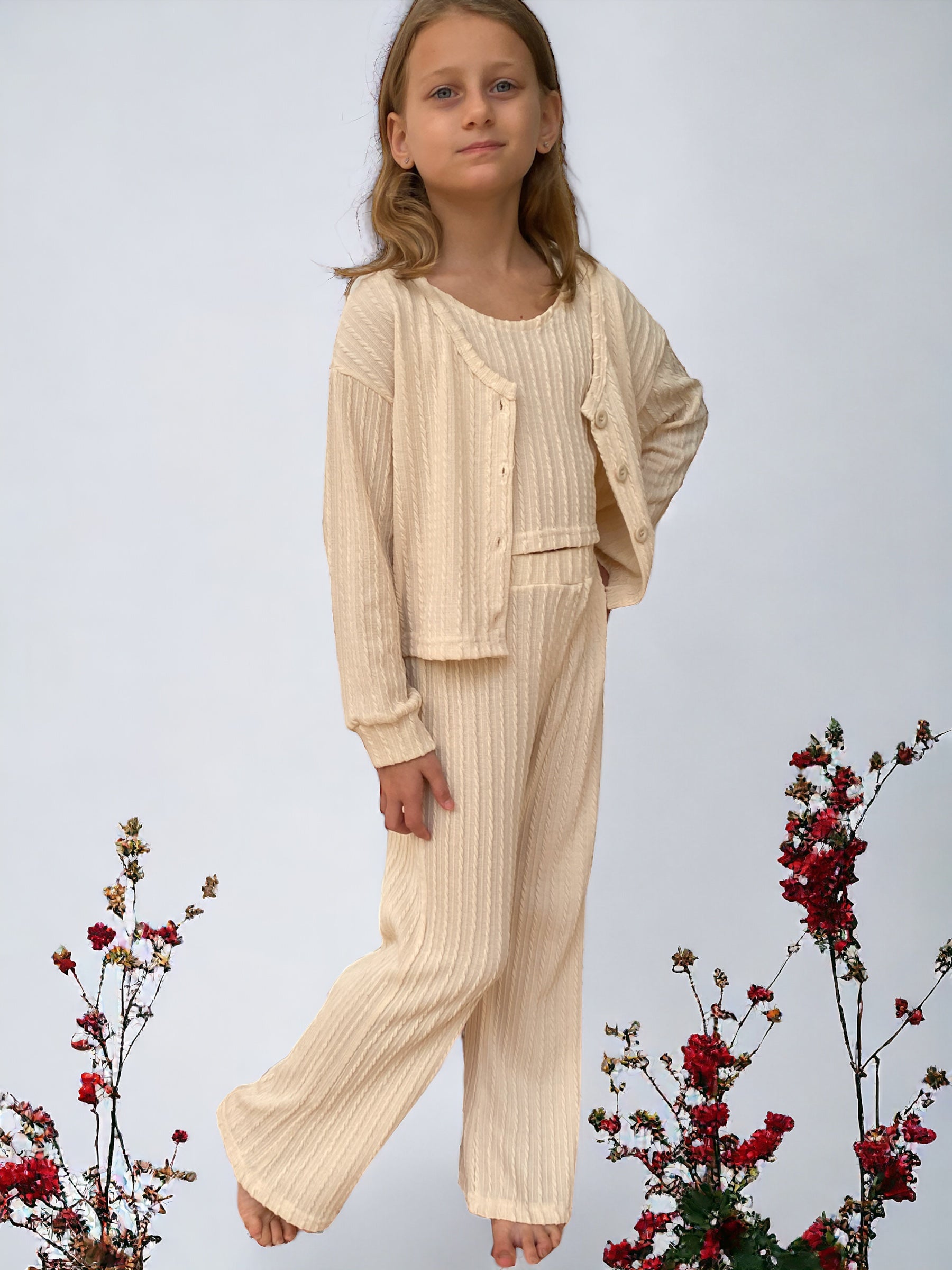 Lt. Mocha Rib Knit Activewear - Calla Lily Cosmetics + CL kids