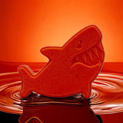 Shark Bath Bomb - Red Orange - Calla Lily Cosmetics + CL kids