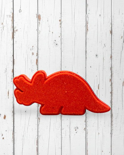 Triceratops Dino Bath Bomb - Red Orange - Calla Lily Cosmetics + CL kids