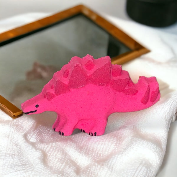 Stegosaurus Bath Bomb - Pink - Calla Lily Cosmetics + CL kids