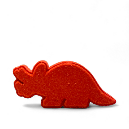 Triceratops Dino Bath Bomb - Red Orange - Calla Lily Cosmetics + CL kids