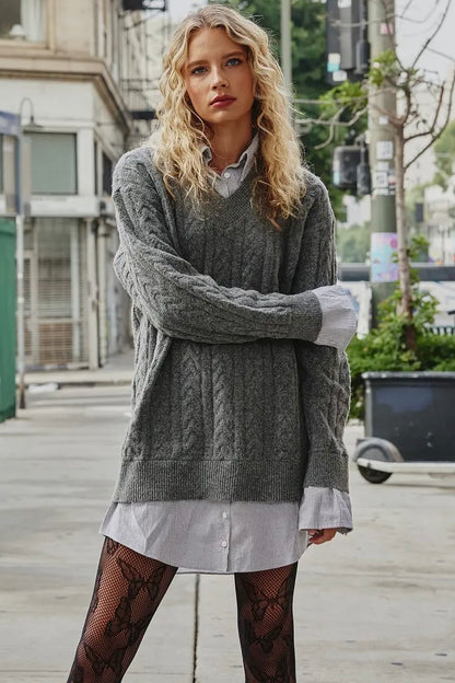 Grey Sweater Dress/Tunic