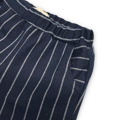 Pinstripe Jersey Pants Navy