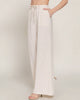 Ivory Crinkle Knit Long Pants
